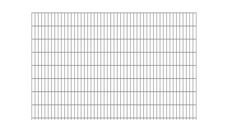 Doppelstabmattenzaun schwer 8/6/8 Feuerverzinkt - 1630 x 2510 mm