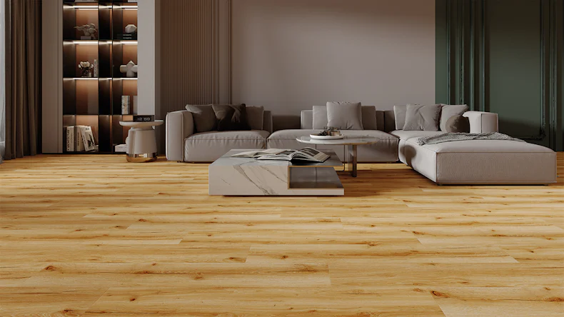 planeo Vinyle à clic rigide - HOMEtec Pro 50 IXPE Golden Nature Oak | Isolation phonique intégrée (RP-E50-2)