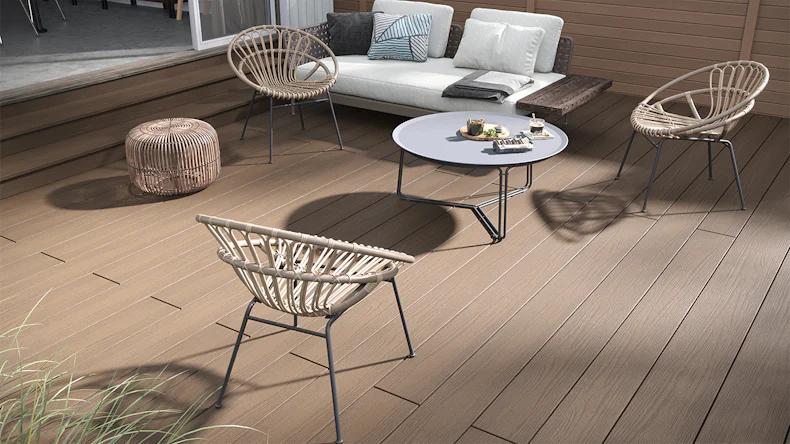 planeo Coex BPC-Massivdiele XL Walnuss 4m - Holzstruktur/Feinstruktur (GR-COEX-XL-4-W-HF)