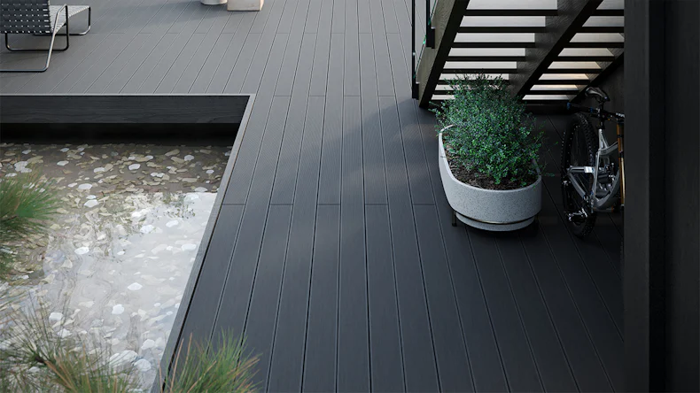 planeo BPC hollow core plank grey 4m - grooved/grooved (GR-GH-400-GG)