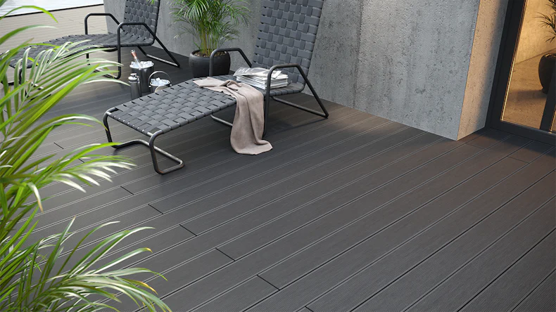 planeo BPC hollow core plank grey 4m - grooved/grooved (GR-GH-400-GG)