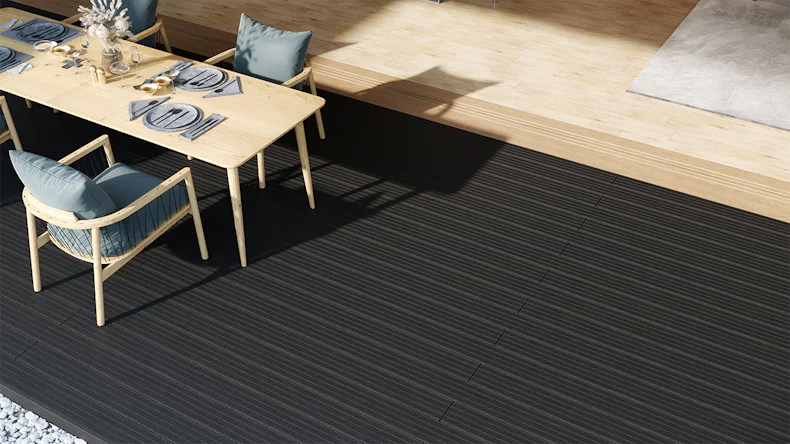 planeo WPC decking board 4,2m - camera cava antracite - scanalato/scanalato