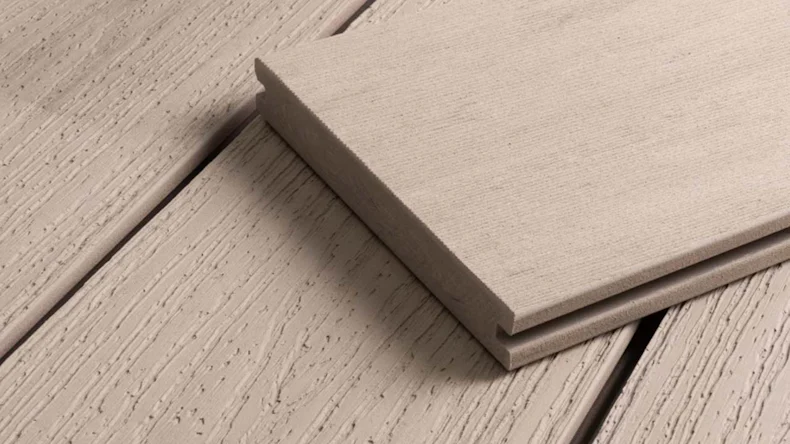 planeo WPC decking plank 5m - massello crema - liscio/testurizzato