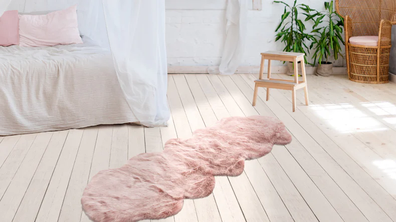 tapis planeo - Tendre 125 rose poudre 60 x 180 cm