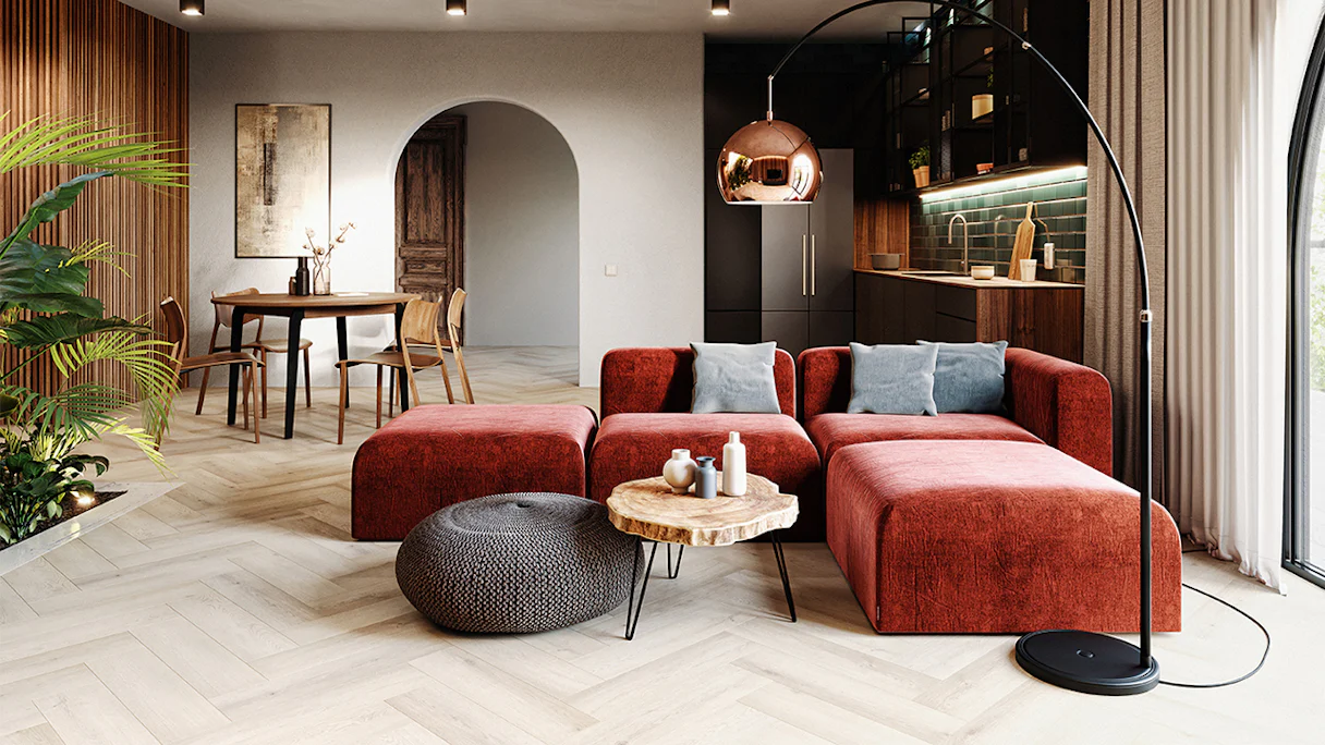 planeo Vinile ad incastro - Object Herringbone Quercia Press# (EFH-167)