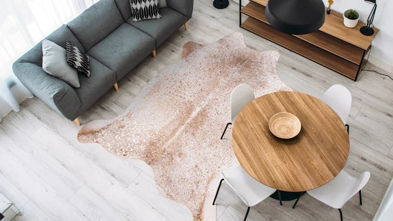 tapis planeo - Ouest 125 or / brun clair 160 x 220 cm