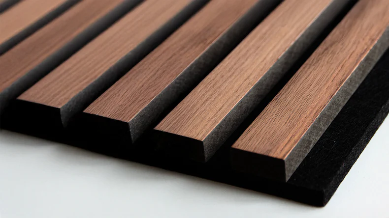 planeo Akustikpaneele - Holz Walnuss/Schwarz