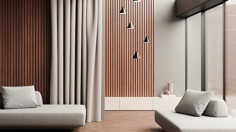 planeo Akustikpaneele - Holz Walnuss/Schwarz