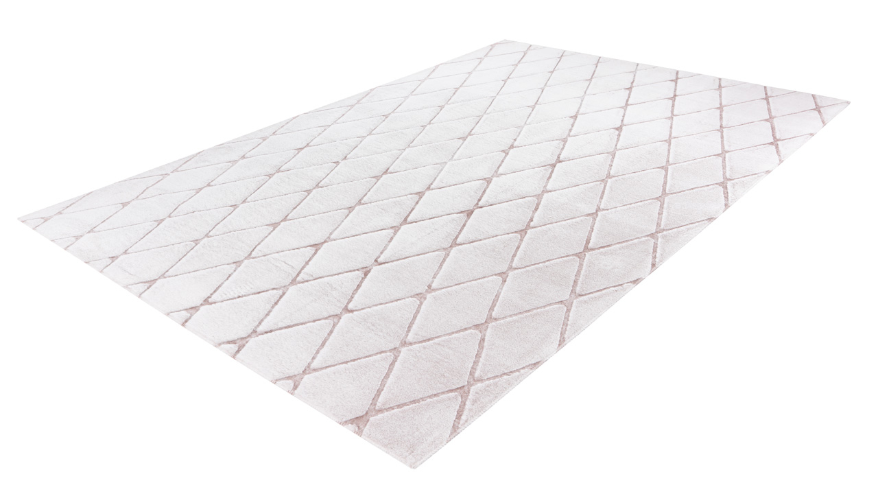 planeo Teppich - Vivica 225 Weiß / Rosé 160 x 230 cm