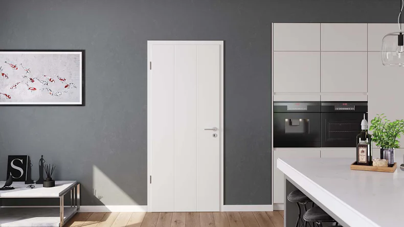 planeo Lack-Innentür Lack 2.0 - Kaike 9010 Weisslack 1985 x 860 mm DIN R - Rund RSP Band 3-t