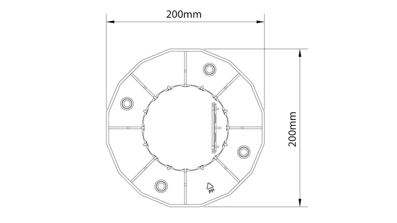 piede girevole planeo 18-32 mm cuscinetto per tavole da decking