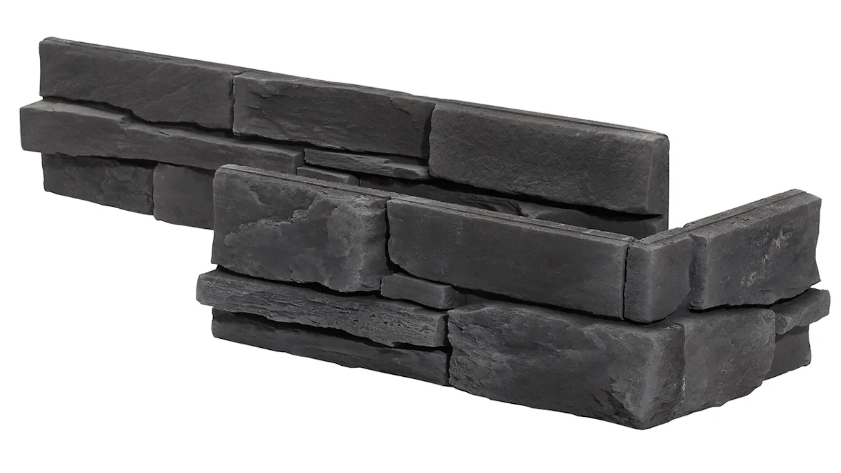planeo StoneWall Solid stone slips - Obsidian