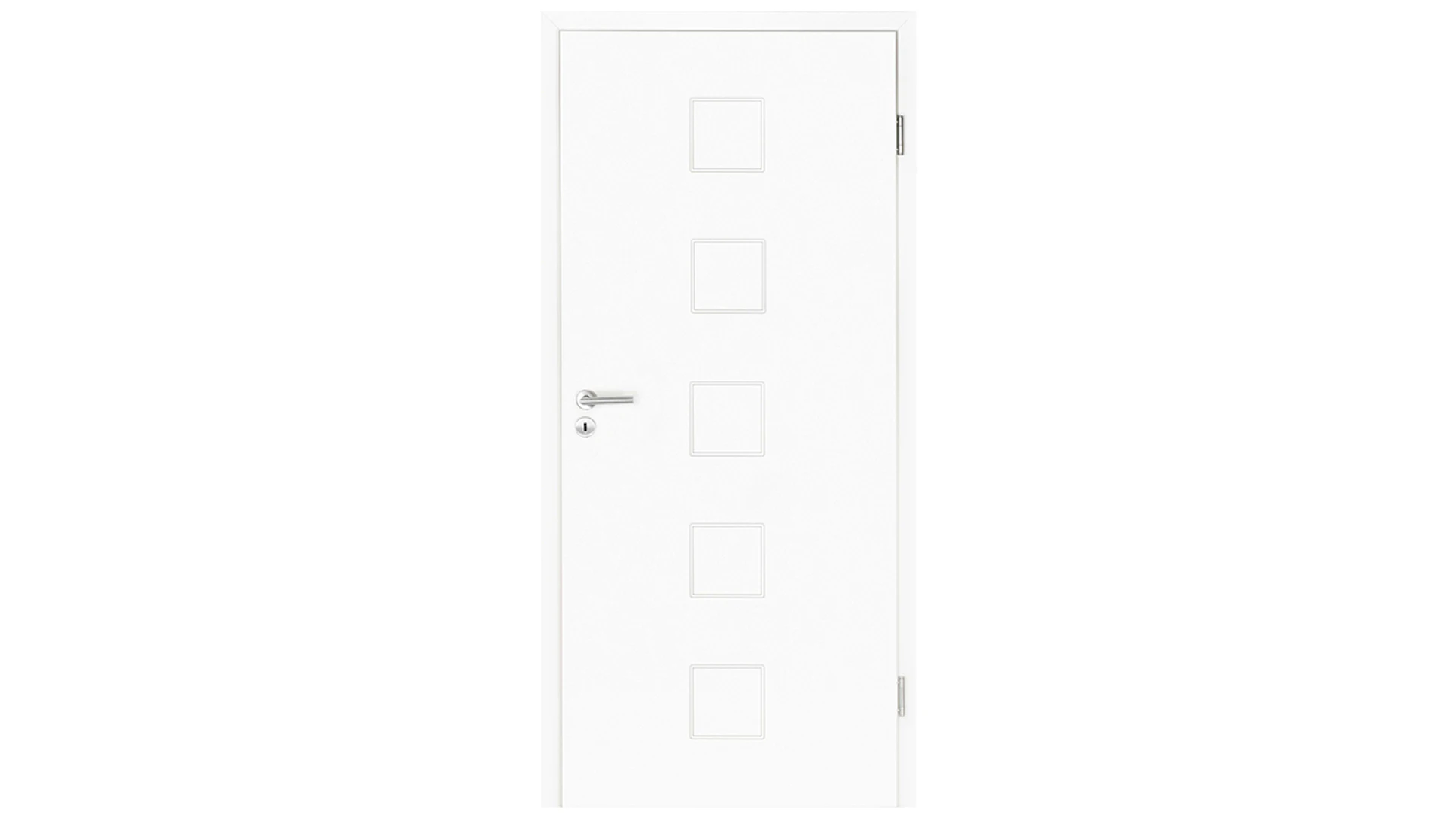 planeo interior door lacquer 2.0 - Keno 9010 white lacquer 1985 x 610 mm DIN R - round RSP hinge 3-t