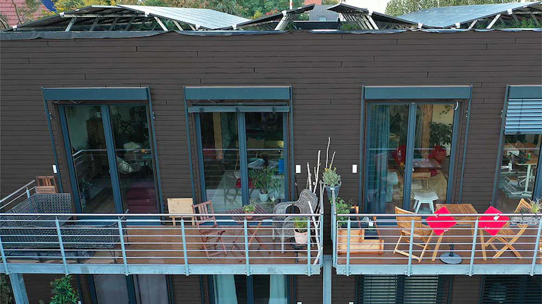 planeo Fassado - WPC Rhombusleiste MASSIV - Fassadenverkleidung Anthrazit 4m | 5m | 6m