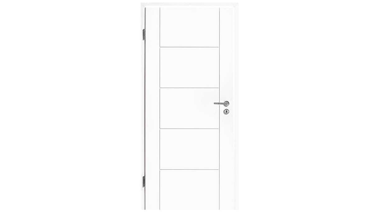 planeo interior door lacquer 2.0 - Kirsa 9010 white lacquer 1985 x 735 mm DIN L - round RSP hinge 3-t