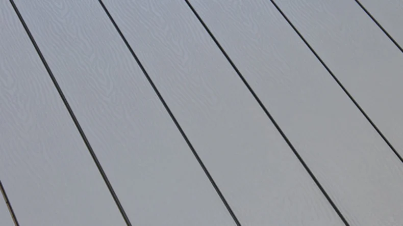 planeo WPC - Terrassendiele massiv Grau geriffelt/geprägt - 1m bis 6m