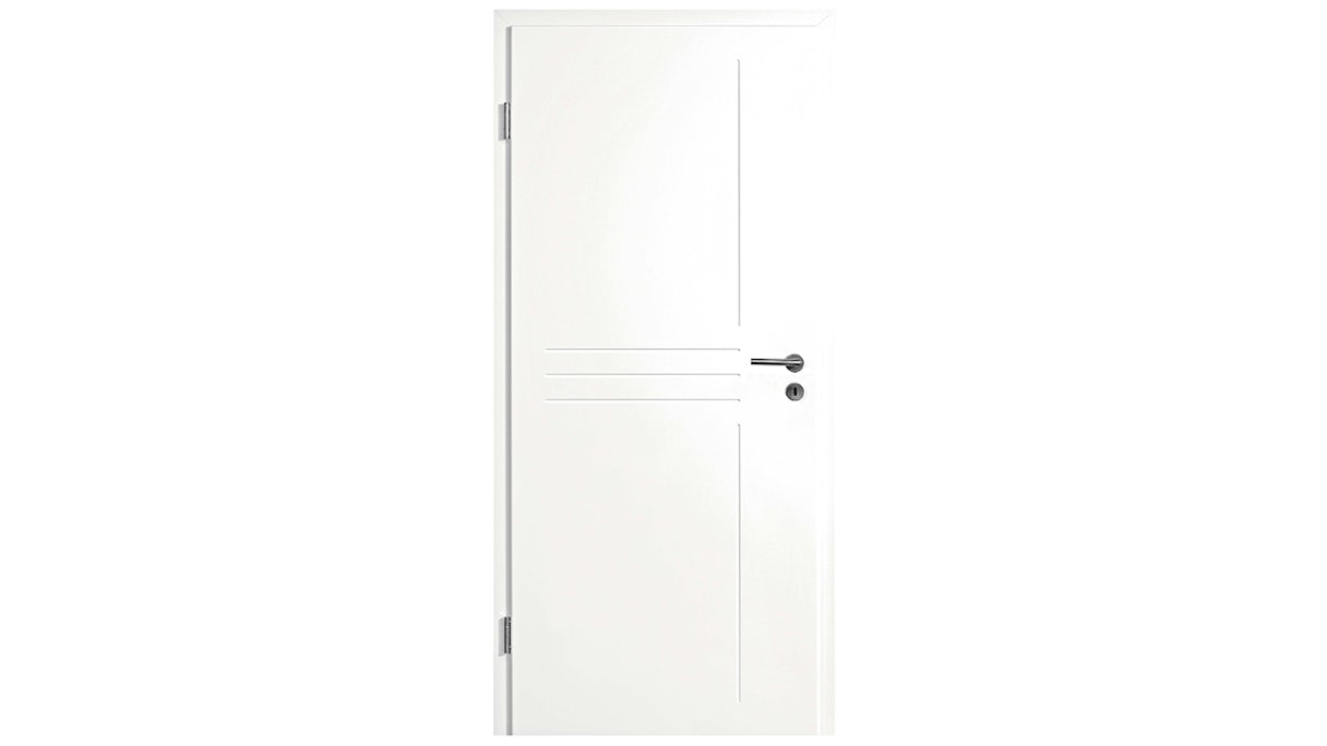 planeo interior door lacquer 2.0 - Korff 9010 white lacquer 1985 x 610 mm DIN R - round RSP hinge 3-t