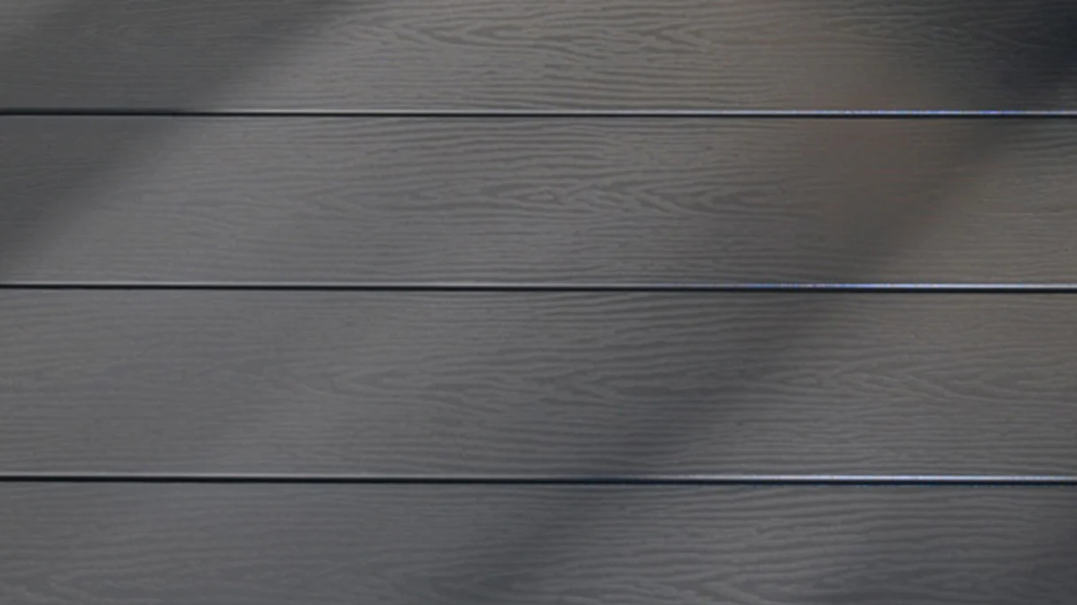 planeo pavimenti WPC - decking solido grigio-marrone in rilievo/scanalato - da 1m a 6m