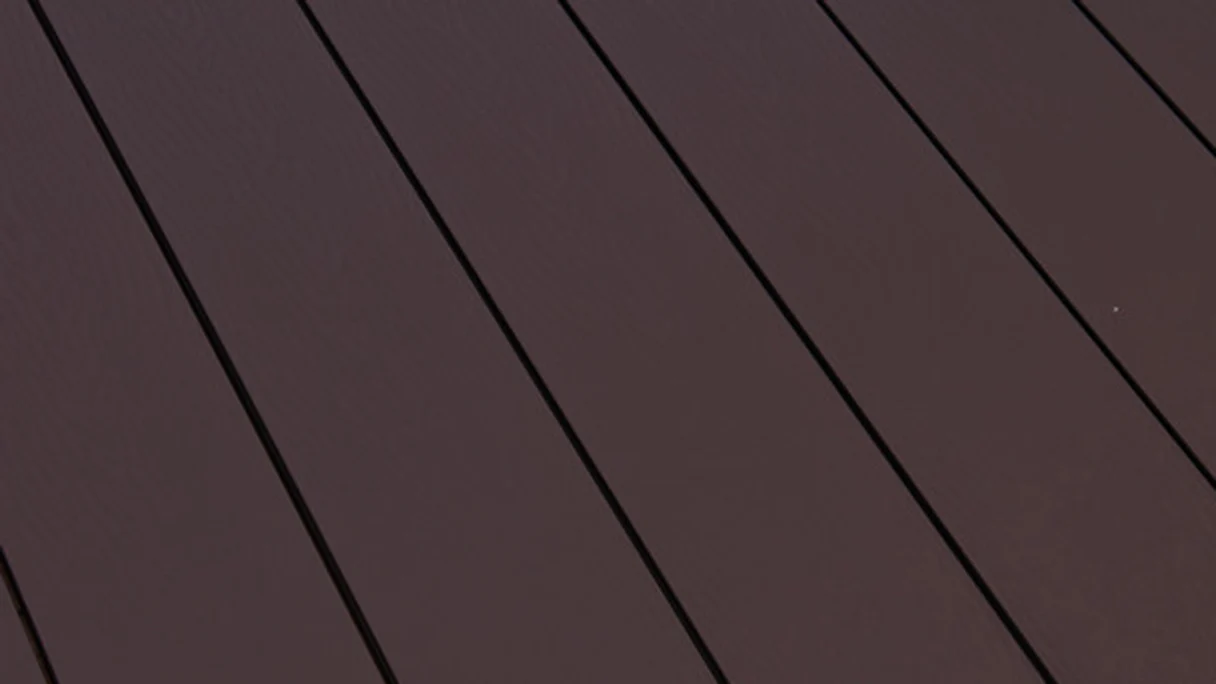 planeo pavimenti WPC - tavola per decking solido marrone cioccolato in rilievo/scanalato - da 1m a 6m