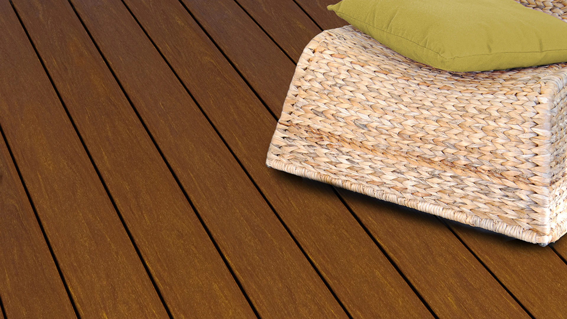 planeo WPC - decking board solid walnut embossed/fluted - 1m to 6m