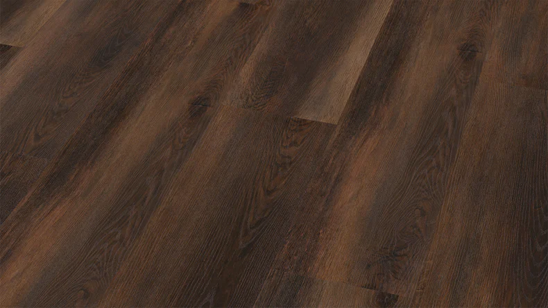 planeo Vinile rigido ad incastro - Rovere scuro | isolamento acustico integrato (KPC-S-455)