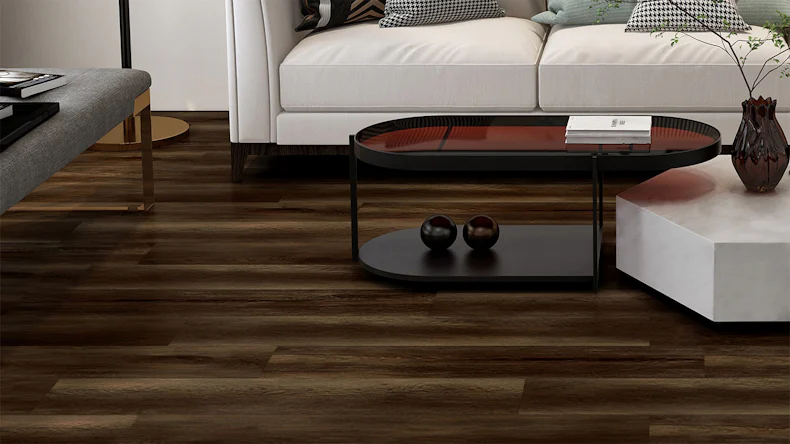 planeo Vinile rigido ad incastro - Rovere scuro | isolamento acustico integrato (KPC-S-455)