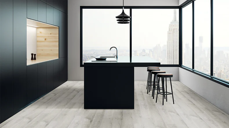 planeo Vinile rigido ad incastro - Rovere grigio chiaro rustico | Isolamento acustico integrato (KPC-S-566)