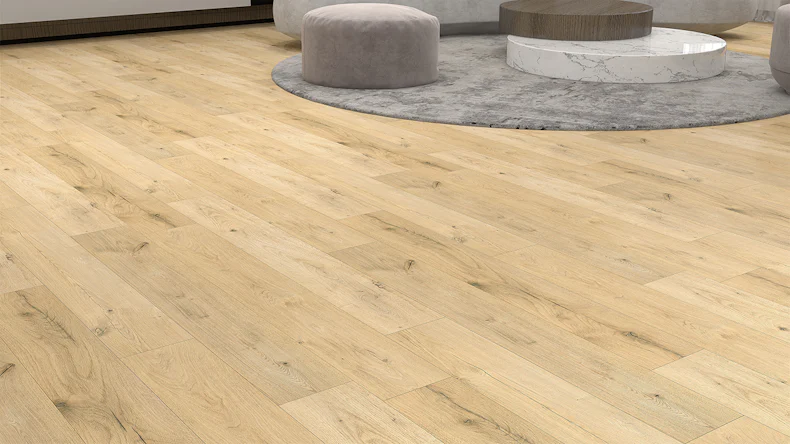 planeo Vinyle à clic rigide - Sand Oak | Isolation phonique intégrée (KRO-1008)