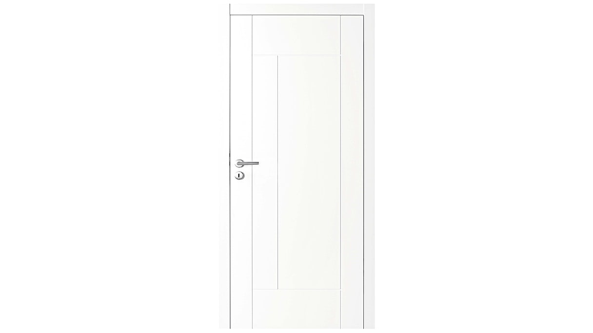 planeo interior door lacquer 2.0 - Kunz 9010 white lacquer 2110 x 860 mm DIN R - round RSP hinge 3-t