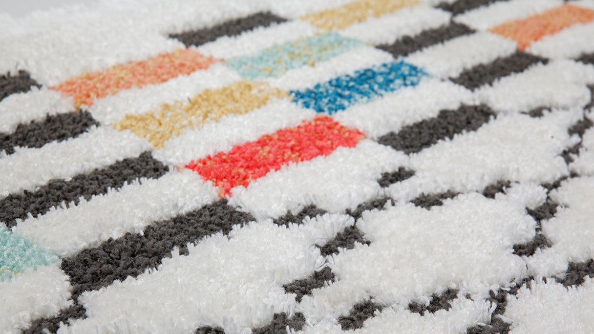 planeo carpet - Agadir 410 white / black / multi 160 x 230 cm