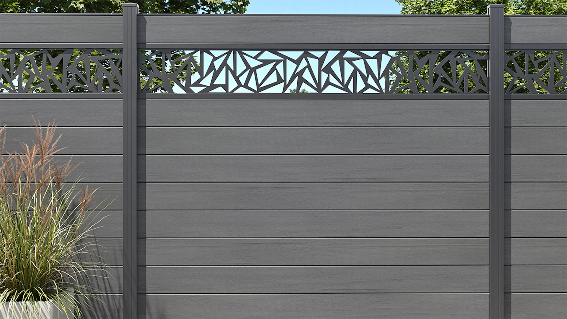 planeo Solid - design insert Shards Alu 15 anthracite powder-coated