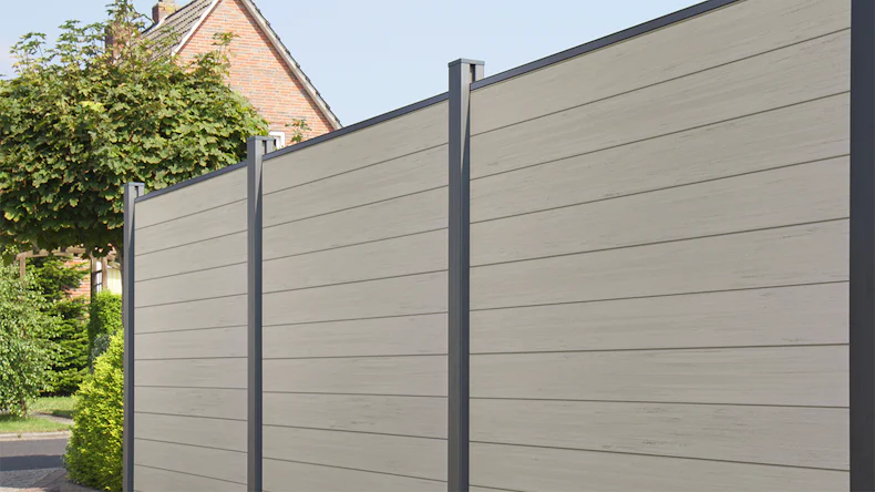 planeo Gardence Strong - BPC-Gartenzaun Quadratisch BiColor Sand