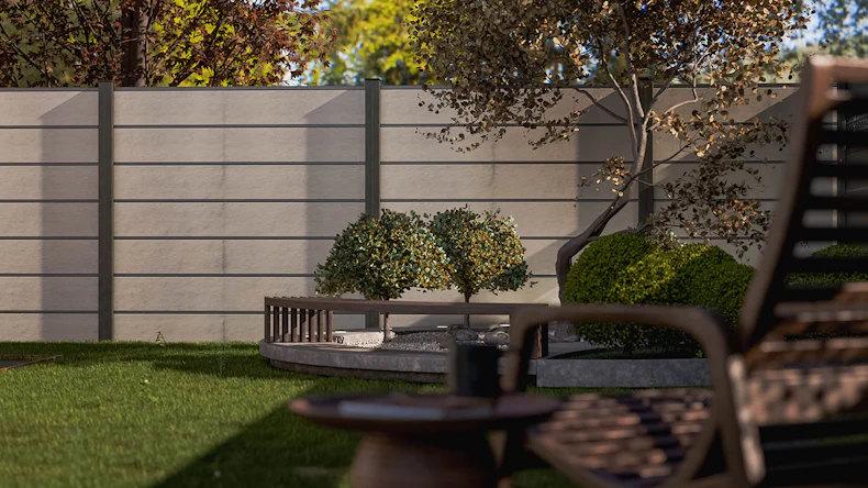 planeo Gardence Deluxe - BPC-Gartenzaun Bi-Color Sand