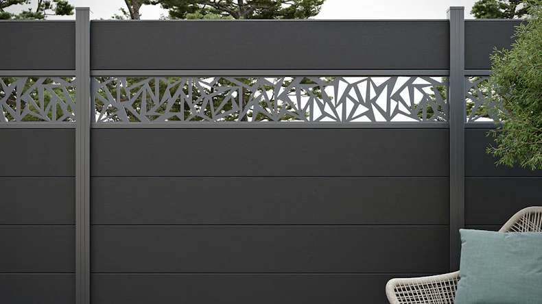 planeo Gardence Strong XL - Recinzione in BPC standard Grigio antracite