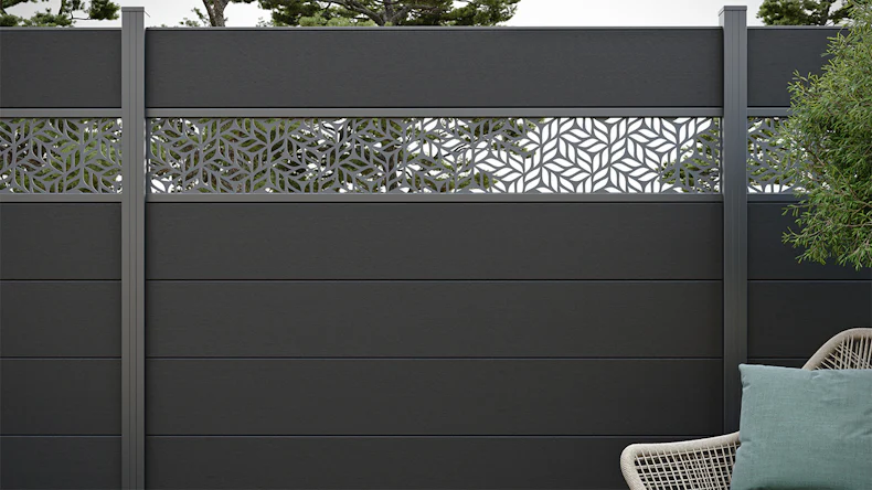 planeo Gardence Strong XL - Recinzione in BPC standard Grigio antracite