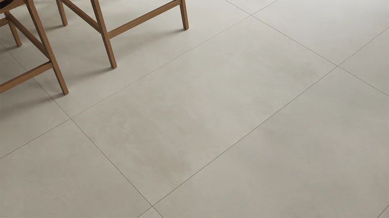 planeo Rigid Klick Vinyl - Light Grey XXL Fliese | Trittschalldämmung integr. (DF-KF-794-030)