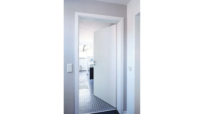 planeo Innentür Modern L1 - 9016 Weisslack 1985 x 985 DIN L - Eckig RSP Band 2-t