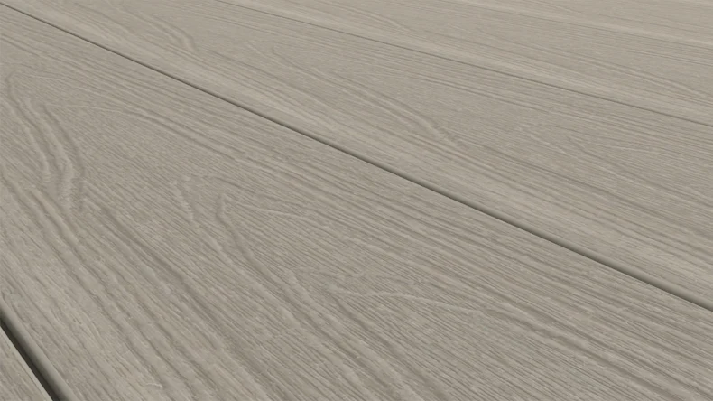 planeo MAXLine Nature - 3m WPC CoEx ummantelte XL Terrassendiele Verbundprofil leicht - Hellgrau strukturiert/glatt gebürstet