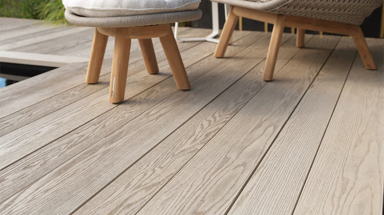 planeo Authoria PureBoard Terrassendiele Massiv - Light Lime Oak 3.6m strukturiert