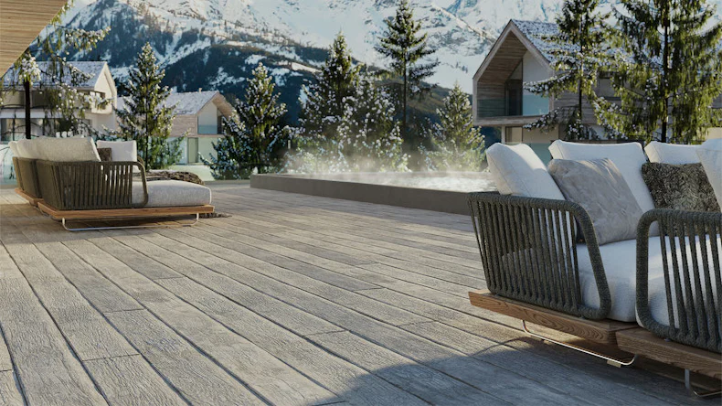 planeo Antica PureBoard Terrassendiele Massiv - White Oak 3.6m strukturiert