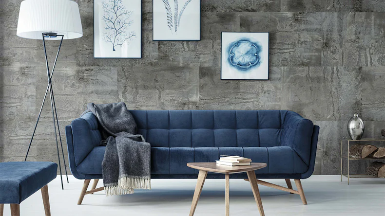 planeo DekoWall Wandverkleidung selbstklebend EasyFix - Grau Metall