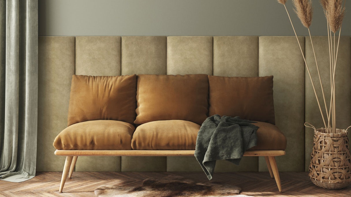 planeo ComfortWall Premium - Acoustic wall cushion 90x30 cm Light Brown