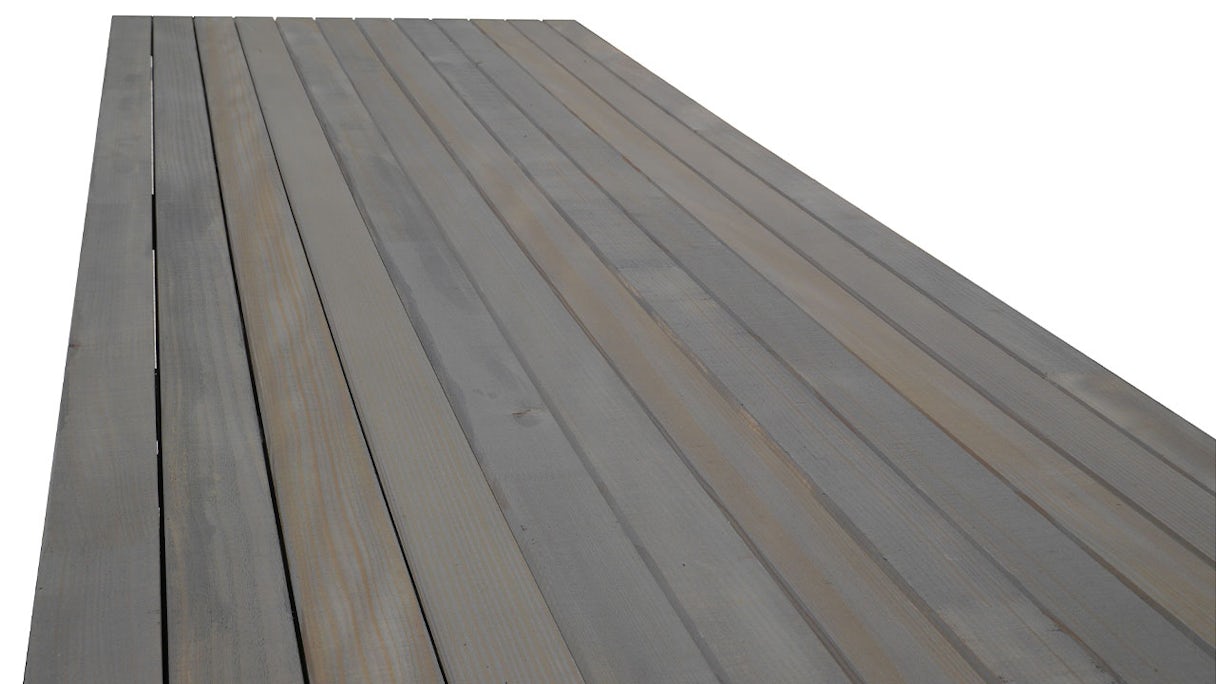 planeo Holzfassade Rhombusleiste Weißtanne Vorvergraut Basalt SV 5,0m 21x65 Keilgezinkt