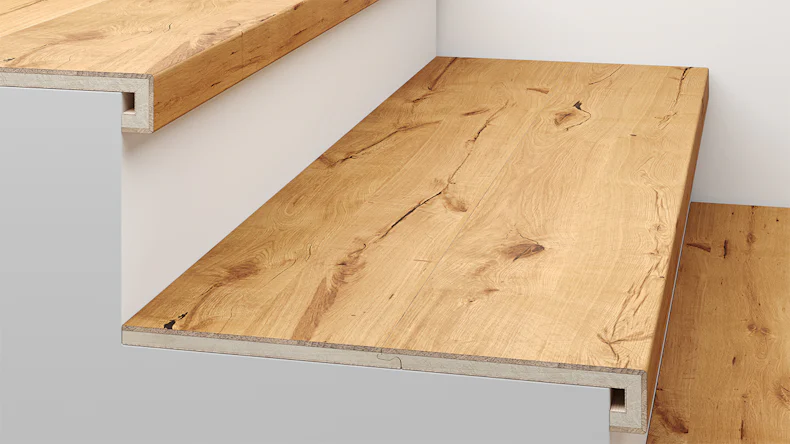 pedata per scale in parquet planeo tipo C - a incastro sopra e sotto