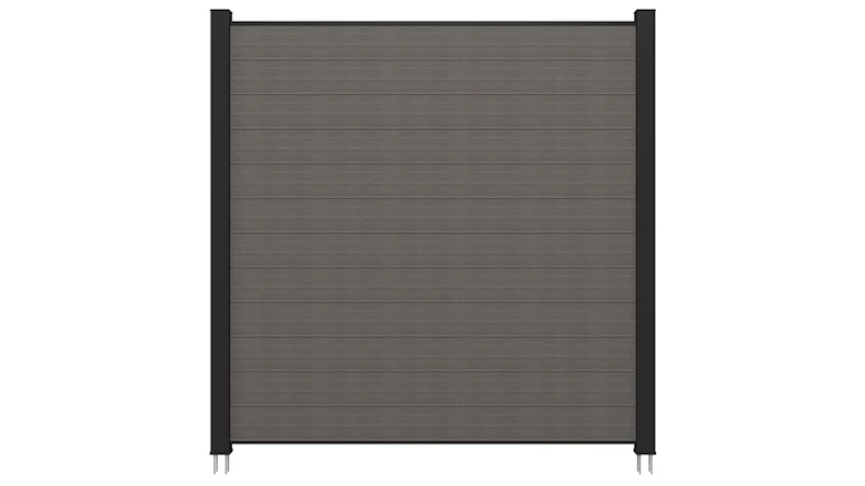 planeo INFINITY - WPC CoEx Steckzaun Dunkelgrau 176 x 183 cm