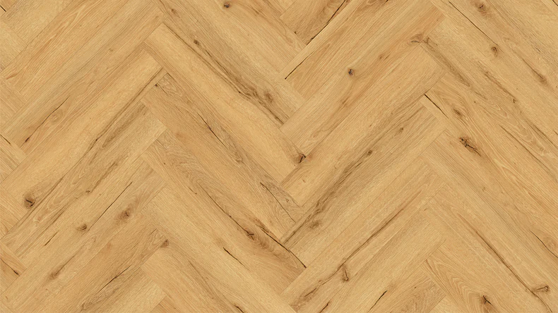 planeo Vinile rigido a incastro - Rovere naturale a spina di pesce | isolamento acustico integrato (DF-KH-151-055)