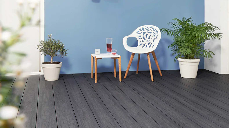 planeo WPC-Terrassendiele - Excellento basaltgrau matt geprägt