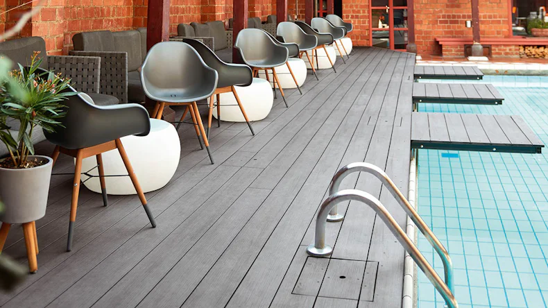 planeo WPC-Terrassendiele - Excellento basaltgrau matt geprägt