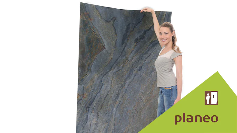planeo EVOLITH Slate&Stone - Natural stone wall cladding Oxide Wood 2400 x 1200 mm