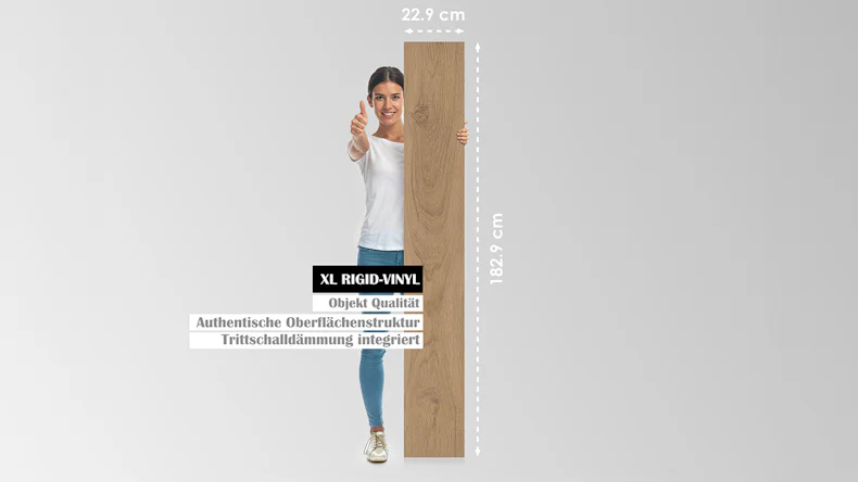 planeo Rigid Klick-Vinyl - Eiche Athen 1,82m lange XL Diele (P12206U)